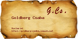 Goldberg Csaba névjegykártya